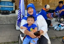 Bobotoh Difabel Tetap Semangat Ikut Konvoi Persib