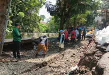 DSDABM Tangani sementara Jalan Amblas di Kiaracondong Bandung