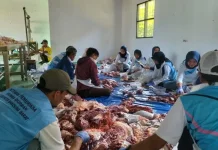 Sapi Kurban Presiden dan Bupati KBB Ramaikan Penyembelihan di RPH Cikamuning