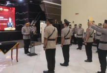 Dua Jabatan Kapolsek di Jajaran Polres Subang Diserahterimakan