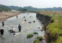 Gotong Royong TNI-Warga, Sungai Cilamatan Jadi Nadi Pertanian di Cijambe