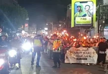 Ribuan Massa Islam  Pawai Obor, Polisi Amankan Rute
