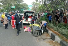 Pemotor Tewas usai Terjatuh Kekolong Bus Damri di Pasteur Bandung