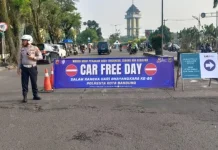 Satlantas Polresta Bandung Rekayasa Lalin saat CFD, Warga Beraktivitas Nyaman
