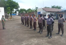 Babinsa Koramil Kalijati Bina Security PT.Tiga Kyung Seung Dengan Pelatihan PBB