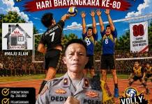 HUT Bhayangkara,Momentum Mendekatkan Polri-Rakyat,Gelar Pertandingan Voli