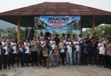 Lomba Mancing Polisi Versus Awak Media Meriahkan HUT Bhayangkara di Garut