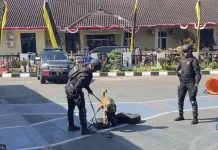 Polres Cimahi:Atraksi K9 hingga Simulasi Tawuran Warnai Hari Bhayangkara ke-80