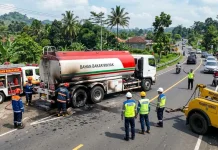 Pertamina Sigap Respon Insiden Mobil Tangki di Cianjur,Pasokan BBM Tetap Aman !