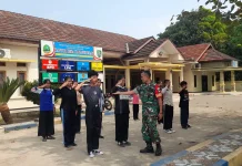 Bentuk Generasi Muda Desa Karanghegar,Babinsa Koramil Pabuaran Gelar Latihan PBB