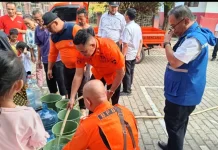 BPBD Cianjur Gandeng Perumdam Tirta Mukti Salurkan Air Bersih