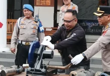 Polrestabes Bandung Sita dan Akan Musnahkan Ribuan Knalpot Brong