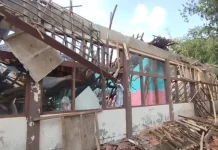 Ruang Kelas SMPN 1 Bantarkalong Tasikmalaya Ambruk