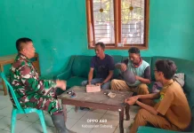 Babinsa Koramil Ciasem dan Aparat Desa Jayamukti , Sinergi Jaga Keamanan Wilayah