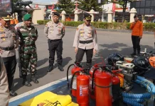 Polres Tasikmalaya dan Tim Gabungan Gelar Apel Pasukan Siaga Bencana