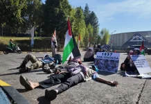 Jalanan Pasar Unpad dan Rektorat dipadati Aksi Palestina