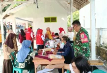 Koramil 0511/Pusakanagara Bantu Warga Traching TBC dan Cek Kesehatan Gratis