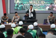 Peringati Maulid Nabi, Polres Tasikmalaya dan Komunitas Ojol Gelar Doa Bersama