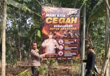 Cegah Karhutla, Polisi Gencar Pasang Spanduk Peringatan