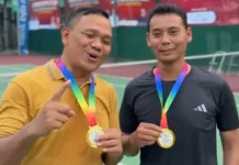 Puluhan Pasangan Atlet Ramaikan Turnamen Tenis Pendopo Cup Tasikmalaya