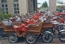 Becak Listrik Bantuan Presiden Telah Tiba di Kabupaten Tasikmalaya