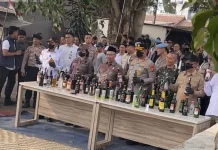 15.112 Botol Miras Dimusnahkan Polres Cimahi, Razia Bakal Digelar Rutin
