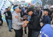 Nobar Persib Vs Persija di Subang Berjalan Aman, Polres Lakukan Pengamanan Humanis