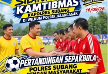 Melalui Pertandingan Sepakbola, Polres Subang Gaungkan "Jaga Rawat Jawa Barat"