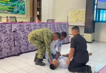 Sambut kedatanganHUT Ke-81 TNI, Kedua III/Siliwangi Gelar Penyuluhan BHD di SMKN 2 Su