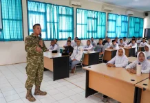 HUT Ke-81 TNI, Kodim 0605/Subang, Bekali Siswa SMKN 2 Keterampilan BHD