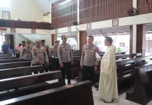 Polres Subang Amankan Ibadah Umat Kristiani, Pastikan Berjalan Aman dan Kondusif