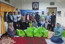 Salurkan Sembako, Warga Oma Indah Apresiasi Bansos PT. KONE