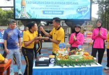 Polres Subang Rayakan HUT Ke-71 Lantas Dengan Tumpengan