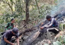 Bara Masih Menyala, Tim Gabungan Berjibaku Padamkan Sisa Kebakaran Gunung Kujang