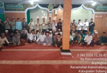 Kapolsek Jalan cagak Gaungkan "Jaga Rawat Jabar", lewat " Jumat Curhat "