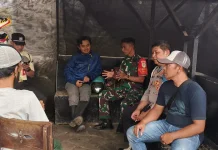 Ngopi Bareng Security, Cara Babinsa Jalancagak Jaga Ciater