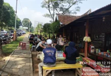 Sunmori di Ciater, Polisi Jalancagak Ngopi Bareng Pengendara Jaga Wisata