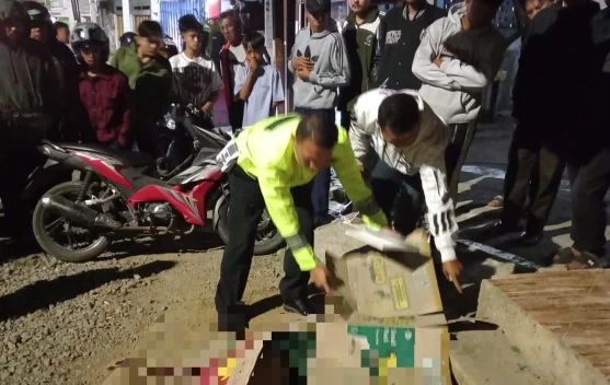 Laka Tunggal, Tabrak Pilar Bahu Jalan, RR Tewas Ditempat