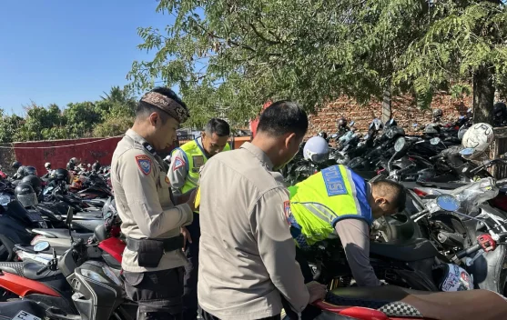 Puluhan Kendaraan Pelajar Berknalpot Brong di Tarogong Garut Diamankan Polisi