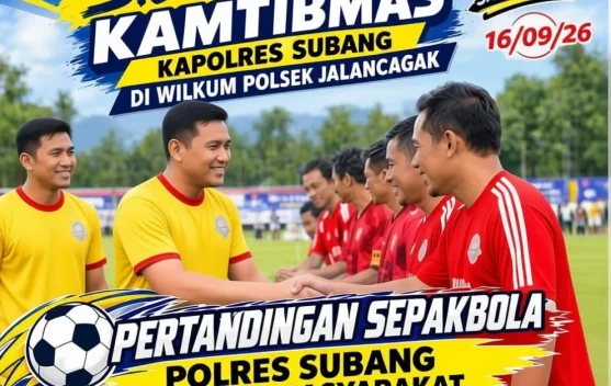 Melalui Pertandingan Sepakbola, Polres Subang Gaungkan "Jaga Rawat Jawa Barat"