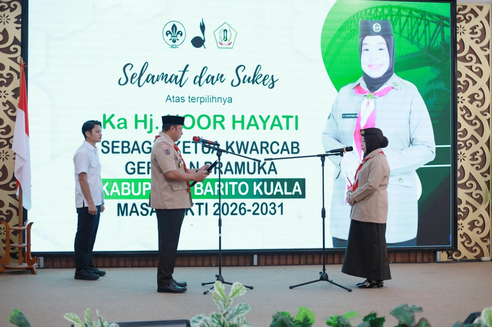 Hj. Noor Hayati Bahrul Ilmi Resmi Terpilih Sebagai Ketua Kwarcab Barito  Kuala - RRI.co.id