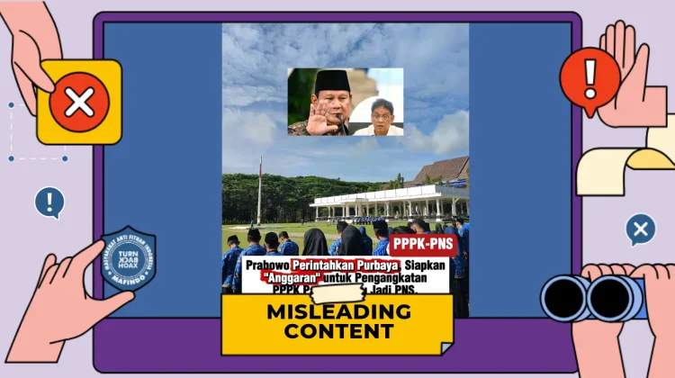 Hoaks: Prabowo Perintahkan Purbaya Siapkan Anggaran Pengangkatan PPPK