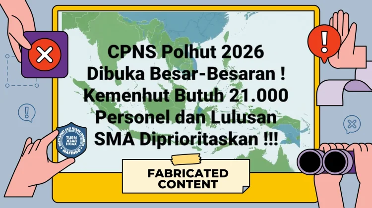Hoaks: Kemenhut Resmi Buka CPNS Polisi Kehutanan 2026