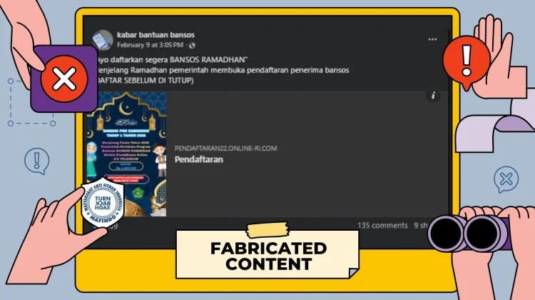 Hoaks: Tautan Pendaftaran Bansos Ramadan 2026