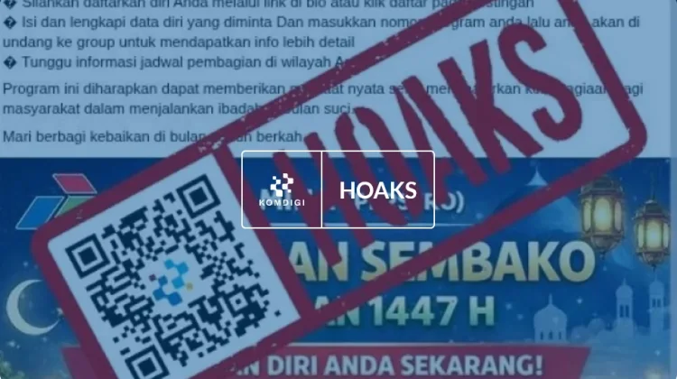 Hoaks: Tautan Pendaftaran Sembako Ramadan dari Pertamina