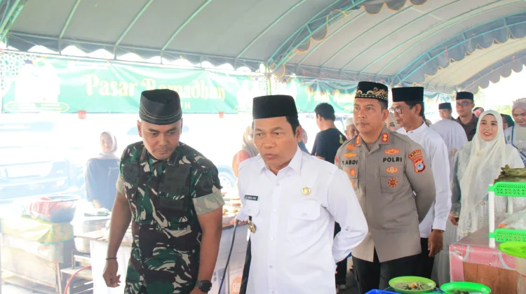 Kawal Pasar Ramadan, Polres Balangan Imbau Warga Jaga Ketertiban