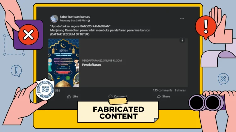 Hoaks: Tautan Pendaftaran Bansos Ramadan 2026