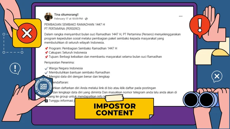 Hoaks: Tautan Pendaftaran Sembako Ramadan dari Pertamina