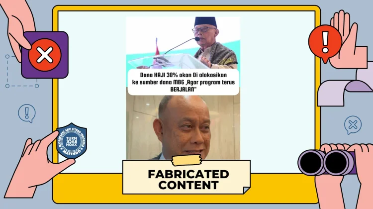 Hoaks: 30 Persen dari Dana Haji Bakal Dialokasikan untuk MBG