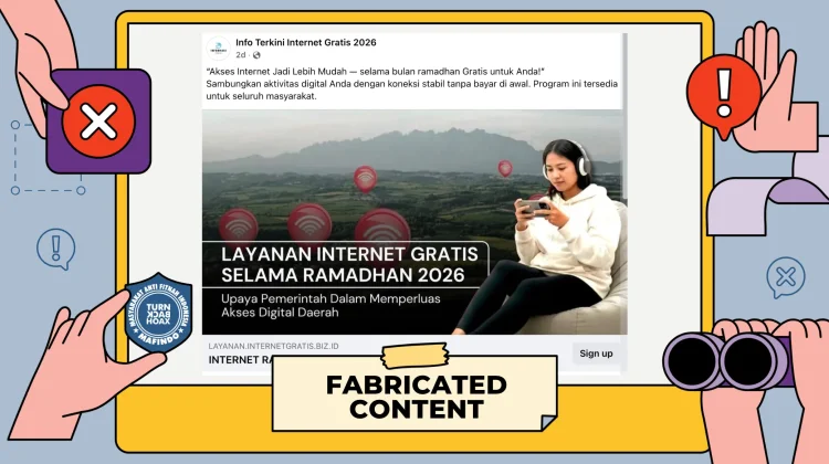 Hoaks: Tautan Internet Gratis Selama Ramadan